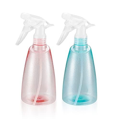 2 Pezzi Spruzzatore Acqua 500ml, Flacone Spray Acqua, Spruzzino Nebulizzatore Piante, Flaconi Spray Atomizzatore in Plastica, Vaporizzatore Acqua per Giardino, Parrucchiere, Piante - Rosa/Verde