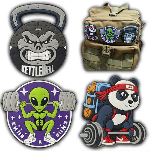 EVERFLY Patch Belcro Militari - Crossfit - 3 Pezzi - Toppe B elcro - Toppa in Gomma per Zaini Tattico - Badge Uomo Donna - Accessori Airsoft Palestra Cross Training - PVC - Italia Gilet Giubbotti