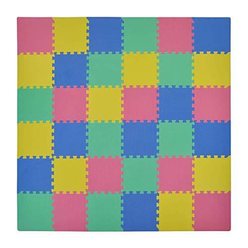 VeloVendo® - Tappeto Puzzle Bambini XXL 36 pezzi colorati con Certificato CE e Testato TÜV in soffice Schiuma Eva | Tappeto Gioco Bambini | Tappetino Puzzle (Multi Colore)