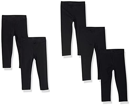 Amazon Essentials Leggings Bambine e Ragazze, Pacco da 5, Nero, 11-12 Anni