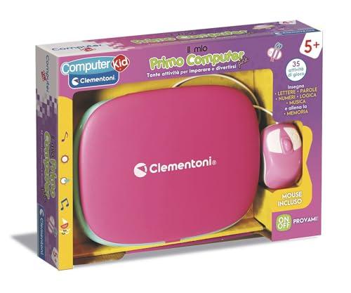 Clementoni Sapientino - Il Mio Primo Computer Pink, Gioco Educativo Interattivo Bambini dai 5 Anni, 35 Attività, Impara Lettere, Numeri, Logica, Musica, con Mouse e Schermo LCD, Lingua Italiana, 16657