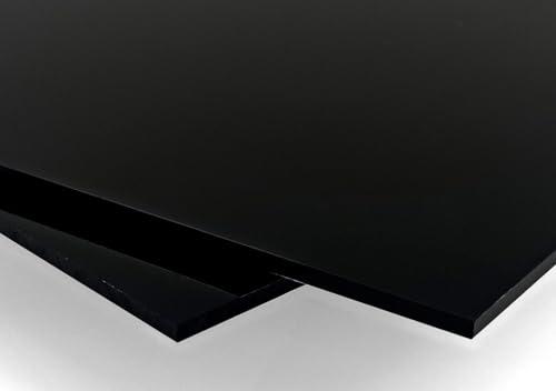 GOYAPRINT Lastra acrilica nero 5 mm in PMMA – Plexiglass rigido A4 per decorazione e manualità (2, 21 x 29,7 cm)
