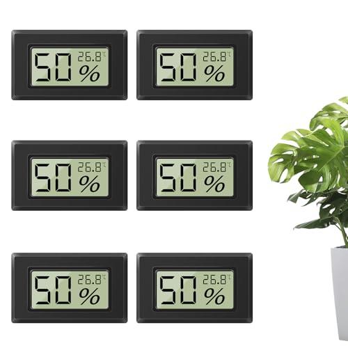 Termometro Digitale ambiente,Igrometro Umidità Casa,Termometro Ambiente Interno,Ideale per casa, scuola, cantina, serre e magazzini【6 pezzi】
