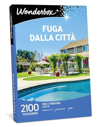 Wonderbox - Fuga dalla Città Idea Regalo - per Due Pacchetto Viaggio Regalo per Due Valido per 3 Anni E 3 Mesi | Cofanetto Regalo Donna, Cofanetto Regalo Uomo | Gift Box