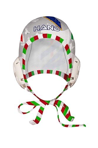 HAND SPORT Cuffia da Pallanuoto, Calottina Pallanuoto, MOD. Strike ITA Professional, Unisex. (White)