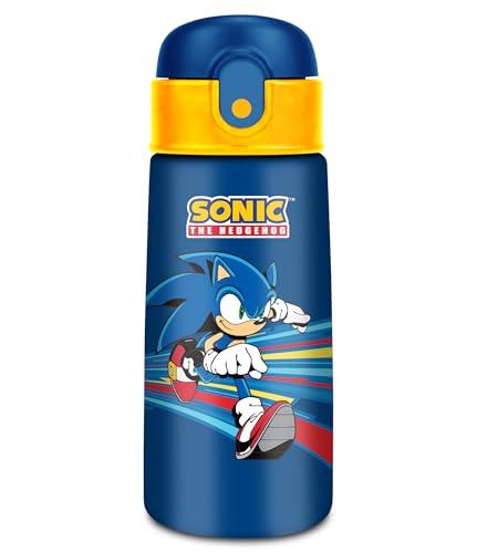 Seven Borraccia Kid Sonic, Blu, 460 ml, Acciaio Inox, BPA free, Ermetica, Caldo 12h/freddo 24 h, A prova di perdite, Riutilizzabile, Scuola, Sport, Viaggio, Bambino, Idea regalo