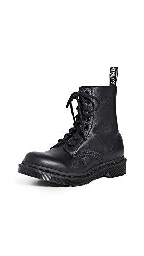 Dr. Martens 8 Eye Boot, Stivaletti Donna, Nero(Black Virginia), 42 EU