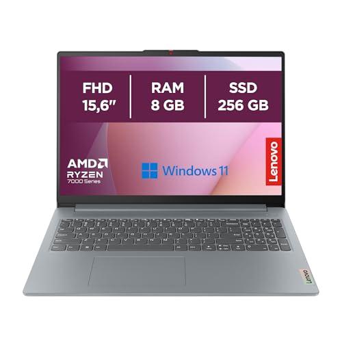 Lenovo IdeaPad Slim 3 Notebook 15,6” FHD (1920x1080), AMD Ryzen 3 7320U, RAM 8GB, 256GB SSD M.2, Grafica Integrata AMD Radeon 610M, WiFi 6, Windows 11 - Arctic Grey