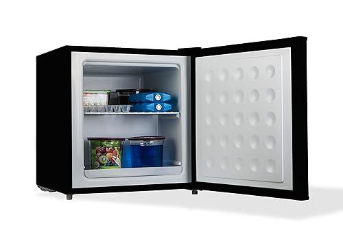 PremierTech PT-FR32B Mini Freezer Congelatore Verticale da Appoggio Nero Classe Energetica E 31 Litri 4 Stelle -24 Gradi Design Compatto per Casa Ufficio Hotel B&B Frigo Ausiliario