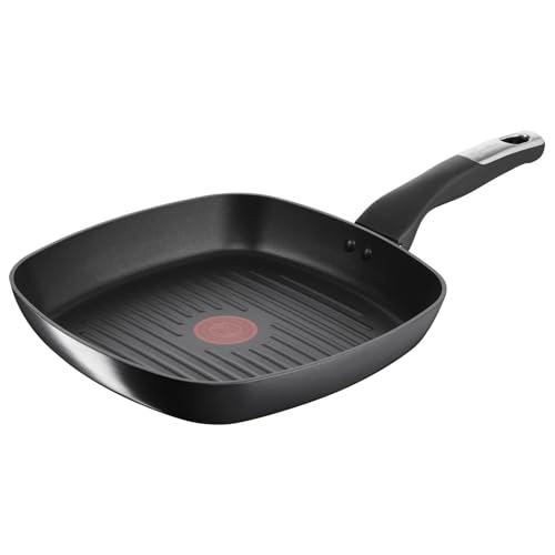 Lagostina Intensive Pro, Griglia Antiaderente 26x26 cm, Bistecchiera con Rivestimento Titanio Antigraffio, Cottura Rapida, Tecnologia Thermo-Signal,Adatta a Tutte le Fonti di Calore Inclusa Induzione