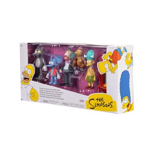 MultiPack 2,5” Krusty The Clown Show – Set Ufficiale di Figure Articolate di Krusty e Personaggi Iconici de I Simpson, Perfetto per Collezionisti e Appassionati della Serie TV