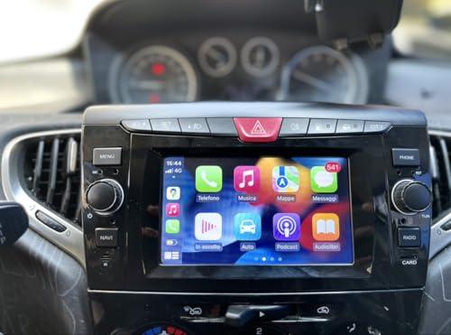 Autoradio Custom Fit per Lancia Ypsilon 2011–2020 con CarPlay e Android Auto | Schermo Touch HD 2DIN | GPS Navigatore | Bluetooth | USB | Retrofit Plug & Play | Compatibile con comandi al volante