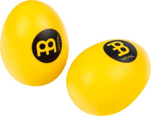 Meinl Percussion Egg Shaker Pair - 2 Shaker Ovetti con Suono Morbido e Pulito - Regalo per Musicisti - Plastica, Yellow (ES2-Y)