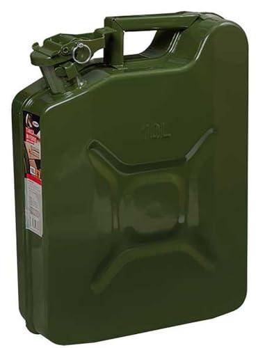 Start Tanica In Ferro Antiscoppio Per Carburante 10L - Omologata, Resistente E Sicura Per Benzina E Diesel