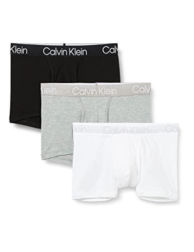 Calvin Klein Trunk 3Pk 000Nb2970A, Boxer Uomo, Multicolore (WHITE/ BLACK/ GREY HEATHER), XL