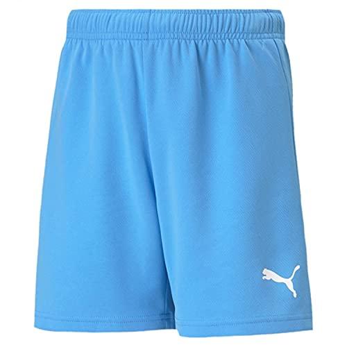 PUMA teamRISE Short Jr, Pantaloncini Unisex - Bambini e Ragazzi, Team Light Blue/White, 152