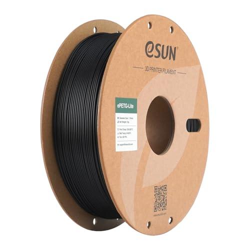 eSUN PETG filamento 1,75 mm, filamento PETG Basic ad alta tenacità, bobina da 1 kg (2,2 libbre) per stampanti 3D, Nero