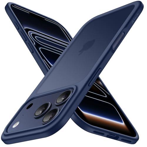 JETech Cover Opaca per iPhone 17 Pro Max 6,9 Pollici, Protezione Antiurto Militare Resistente alle Cadute, Custodia per Minimalista con Retro Traslucido Satinato, Anti-Impronta (Blu Scuro)