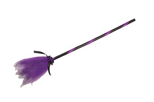 Ciao- Scopa da Strega per Travestimento (85cm, smontabile) con Tulle Bicolore