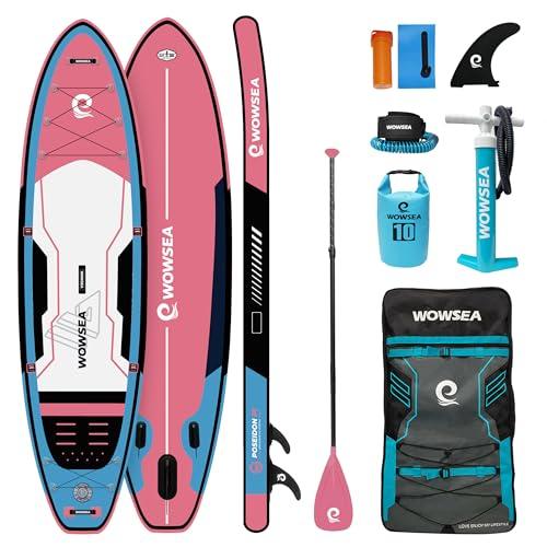 WOWSEA Poseidon P1 Tavola da Paddle Gonfiabile, Durevole e Stabile Turismo SUP Gonfiabile Adulti, Ozio Tavola SUP, Simpatico Tavola da Paddle con Kit Accessori per Ricreazione Acquatico e Esplorazione