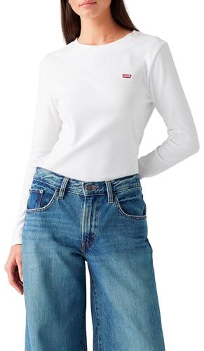 Levi's Essential HM LS Tee T-Shirt, Bianco, S Donna