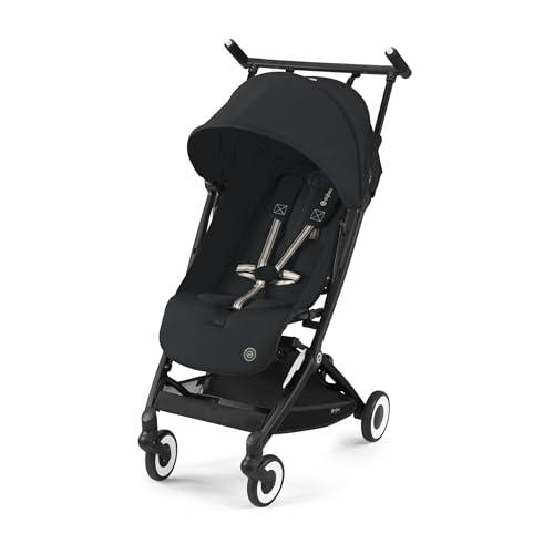 CYBEX Gold Passeggino Libelle con Cintura One-Pull, Per Bambini da 6 Mesi a 4 Anni Circa (Max. 22 kg), Ultraleggero (Solo 6 kg), Magic Black (Nero con Telaio Nero)