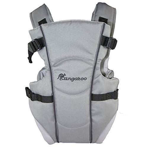 Aziamor Marsupio Kangaroo Per Bambini Ergonomico da 0+ Colori A scelta Nero o Grigio