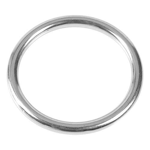 Anello O Ring in acciaio inossidabile, anello saldato lucido per barca O Ring Buona resistenza alla ruggine per guinzaglio per cintura da campeggio (06060, diametro del filo 6mm* diametro interno