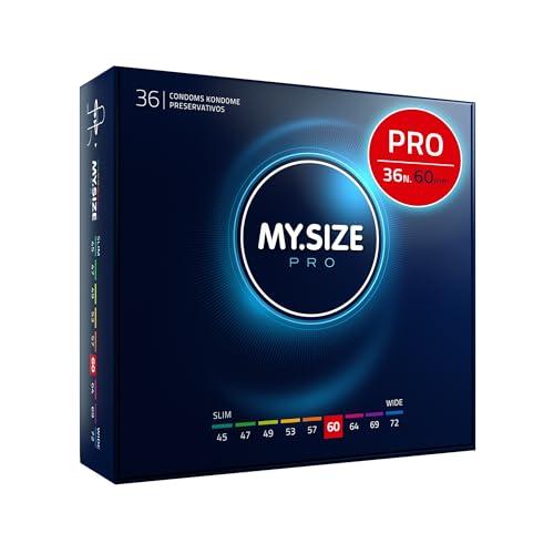 MY.SIZE PRO Preservativi ELITE taglia 5, 60 mm, XL, 36 preservativi, vestibilità perfetta e dimensioni adatte a tutti