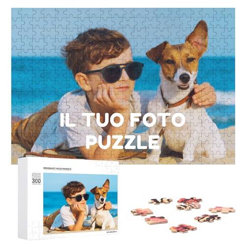 Puzzle Personalizzato con Foto 300/500/1000 Pezzi in Legno crea con la tua foto e testo personalizzato Regalo per Famiglie