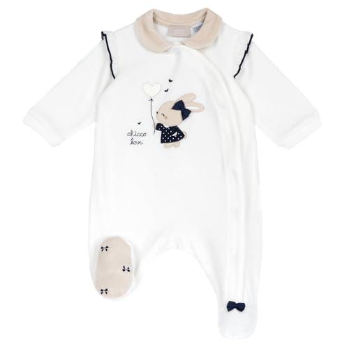 Chicco, Tutina Neonata in Calda e Morbida Ciniglia, con Comoda Apertura Frontale, Ideale per l'inverno, Abbigliamento Bambina 0-24 Mesi, Designed in Italy