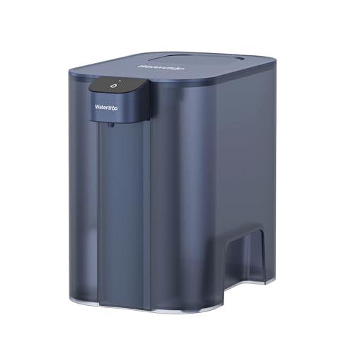Waterdrop Mega Caraffa Filtrante Elettrica con Filtro per 3 Mesi, Sistema di Filtraggio dell'Acqua da 6 Litri, Riduce Cloro, Piombo, Mercurio, Riduce PFAS, PFOA/PFOS, 757 Litri, Blu (1 Filtro Incluso)