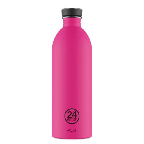 24Bottles Urban Bottle- Borraccia 1 Litro Acciaio Inox, Bottiglia con Tappo 100%Ermetico Ultraleggera, Borraccia Palestra senza BPA, Borracce Ecologiche Design Italiano [NON Termica]Stone Passion Pink