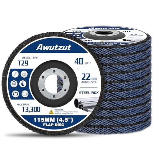 Dischi lamellari 115mm Grana 40 per Smerigliatrice il Ferro Legno Dischi Abrasivi 10 Pezzi