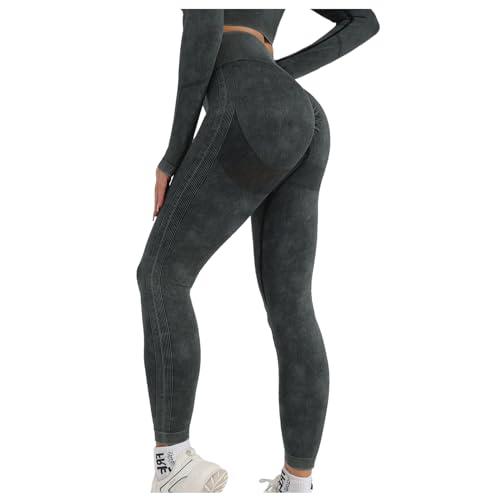 Getervb Leggins Sportivi Donna Push Up Vita Alta Pantacollant Opaco Scrunch Pantaloni Dimagranti Anticellulite Palestra Fitness Senza Cuciture per Yoga Palestra Jogging