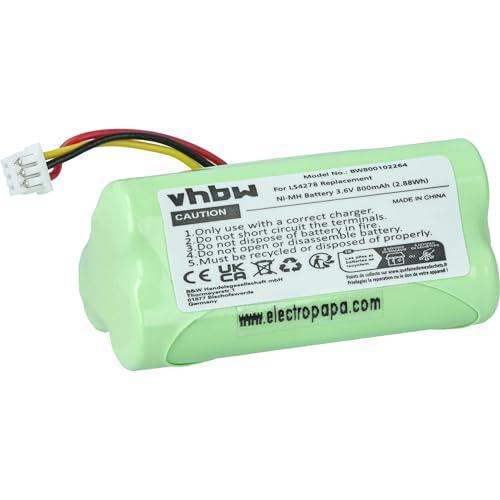 vhbw batteria compatibile con Symbol LS4278 lettore di codici a barre, POS (800mAh, 3,6V, NiMH) - Sostituisce BTRY-LS42RAA0E-01, BTRY-LS42RAAOE-01, 82-67705-01