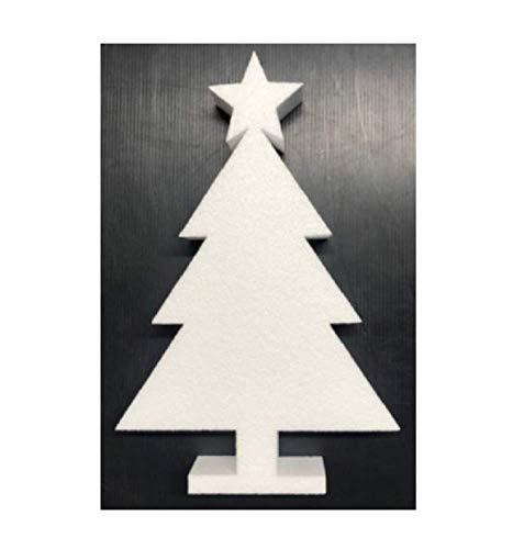 SAGOMA ALBERO DI NATALE - ABETE CON STELLA Sagoma Natalizia in Polistirolo cm 20-40 – 58 – 80 – 100 - NATALE -