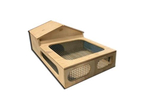 Casetta teca terrario tartarugario casa per taratarughe tartaruga di terra rettili recinto recinzione gabbia trasportino 60x40x23h