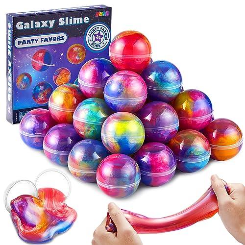 JOYIN 24 Pack Slime Kit, Galaxy Slime Ball Slime Set Regali di festa - Fluido, non appiccicoso, senza macchie, per alleviare lo stress, kit di melma per ragazze e ragazzi