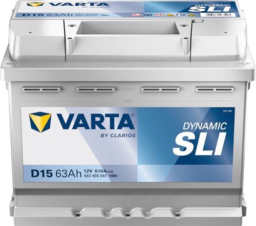 Varta D15 Silver Dynamic 563 400 061 Batteria Auto , 12 V, 63 Ah, 610 A