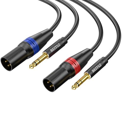 BEITSZ Cavo microfono da XLR a jack da 6,35 mm, bilanciato stereo da 1/4