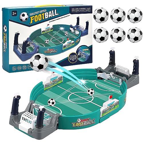 FainFun Giochi Calcio da Tavolo con Porte Bambino, Calcio Balilla Interattivo per Bambini e Adulti, Palline per Mini Calcietto, Ideali per Feste di Famiglia (verde)