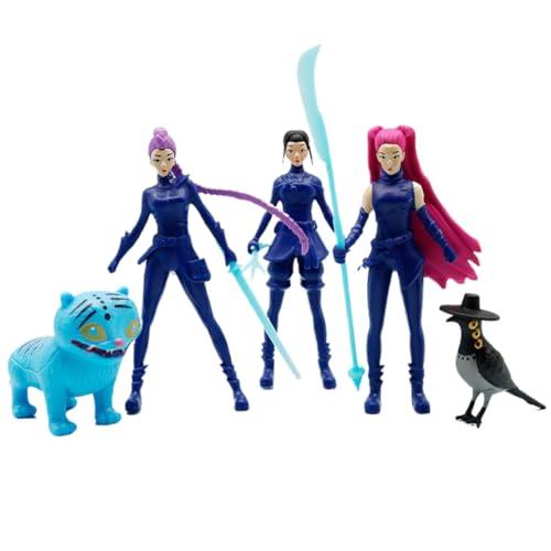 SUJEBKC Statuetta Kp Dmn Hunter, un modello da collezione affascinante e stravagante, perfetto per i fan da collezionare o come regalo di compleanno (set da 5 pezzi)