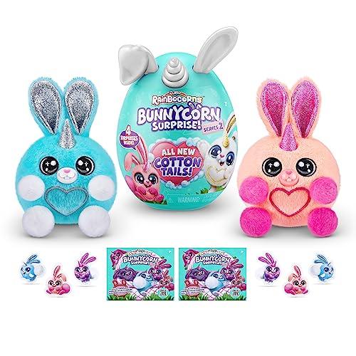 Rainbocorns Bunnycorn Surprise Series 2, 2 Pack, 4 Surprises Inside, Collectible Plush Pets, (2 Pack)