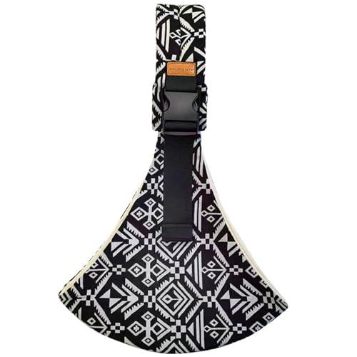 Guyode Marsupio Neonato 6-36 Mesi, Baby Carrier Leggero e Traspirante Tutte le Stagioni, Regolabile Fascia Porta Bebe per Dormire, Fascia Laterale Porta Bambino, Accessori per Neonati (Nero A)