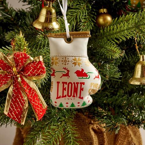 LEONE 1947 Piccolo Guanto da Boxe Decorativo per L'Albero di Natale, Mini XMAS-AC23X Unisex Adulto, Bianco, U