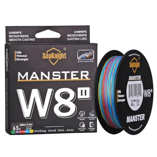 SeaKnight W8 II 8 Fili Lenza da trecciato 500M Filo da Pesca alla Carpa Acqua salata, 1.5#: 27LB (0.20mm)