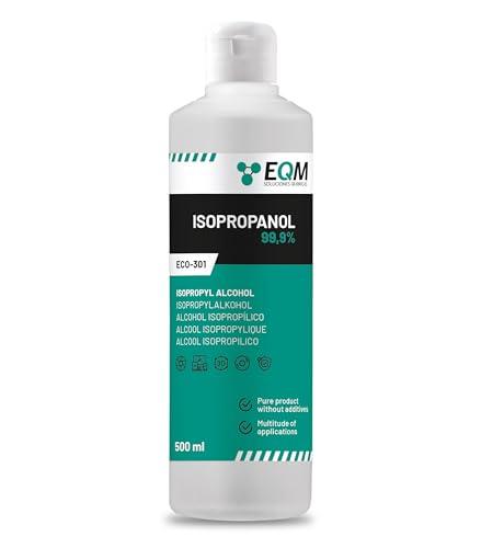 EQM - ECO-301 - Isopropanolo - Alcool Isopropilico 99,9% - 500 ML - Pulizia di componenti elettronici, lenti e schermi - Pulizia delle resine stampa 3D - Detergente per vetri, sgrassatore
