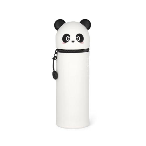 Legami - Kawaii Astuccio Scuola 2 in 1 in Morbido Silicone, Portapenne da Tavolo, Chiusura con Cerniera, Penne Pastelli Pennarelli, H 18.5 cm