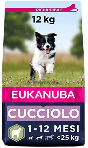 Eukanuba Cibo Secco per cuccioli di taglia Piccola e Media, Ricco di Agnello e Riso, 12 kg